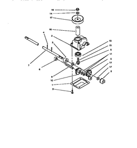 Gear Case Assembly Diagram and Parts List for 10324 8900001 & UP Lawn Boy Lawn Mower
